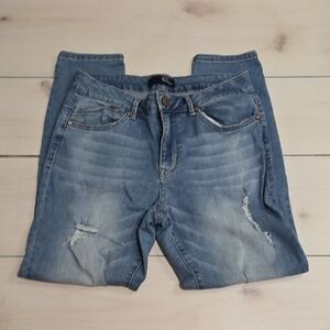 1822 Denim Women's Light Blue Distressed Skinny Jeans